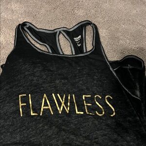 Mossimo Supply Co. Black Tank Top with Gold Lettering